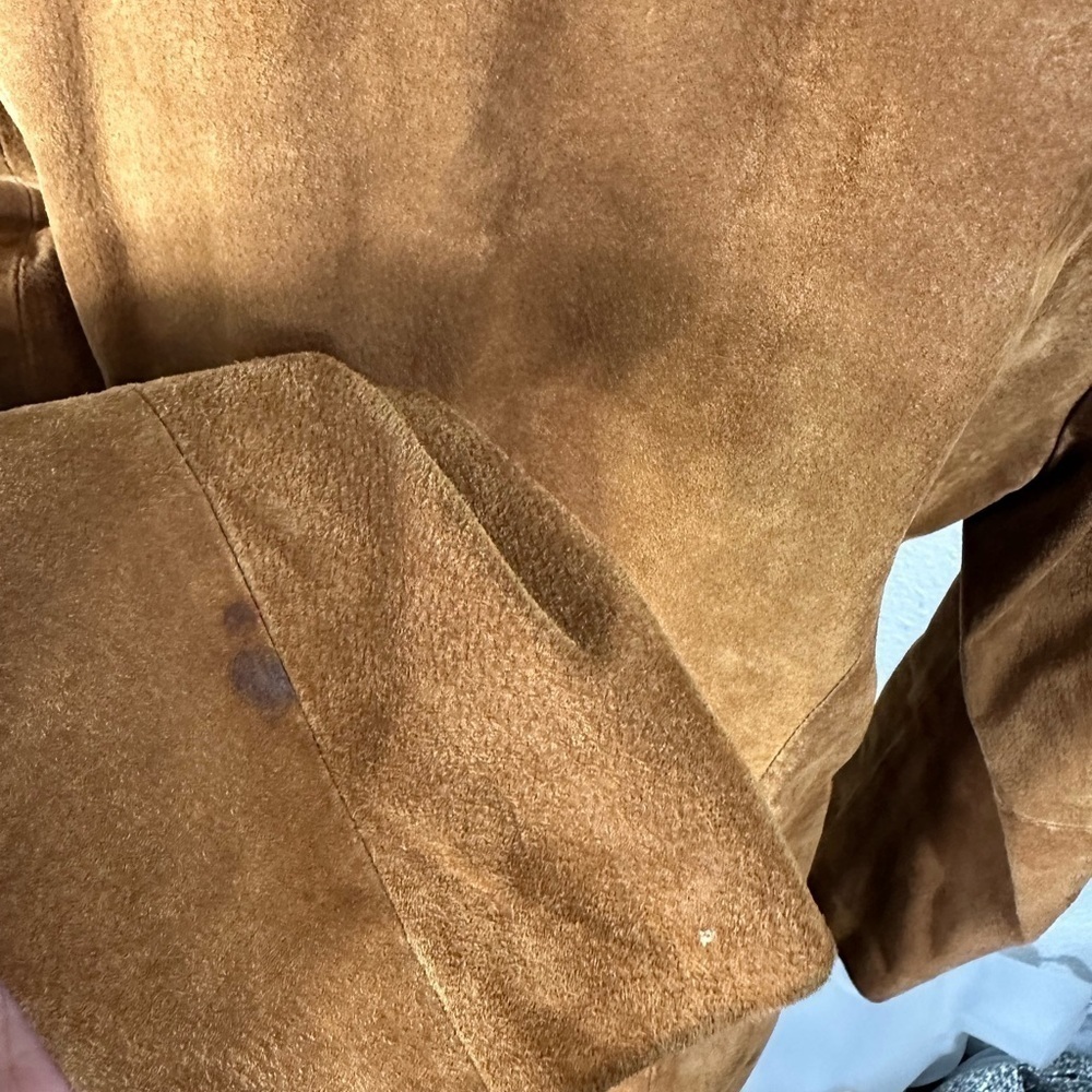 Cripple Creek Leather Blazer Jacket Tan Size Large - Picture 10 of 12